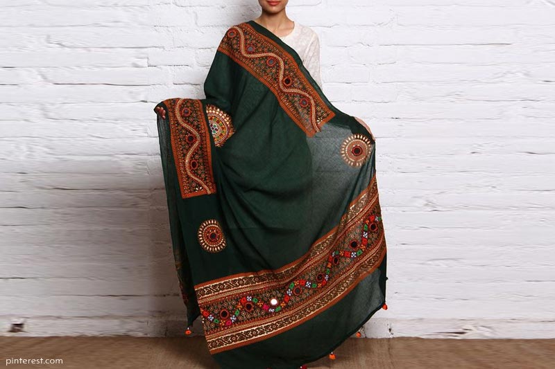Heavily embroidered or embellish dupatta